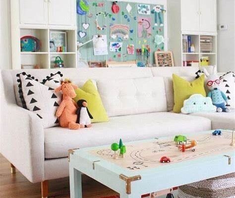 Living Room into a Creative Play Space for Kids