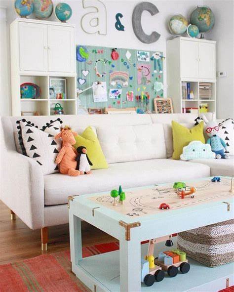 Living Room into a Creative Play Space for Kids